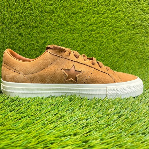 Converse One Star Pro Low Mens Size 9 Brown Casual Leather Shoes Sneakers - Picture 4 of 10
